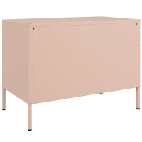 Produktbild för Tv-bänk 2 st rosa 68x39x50,5 cm stål