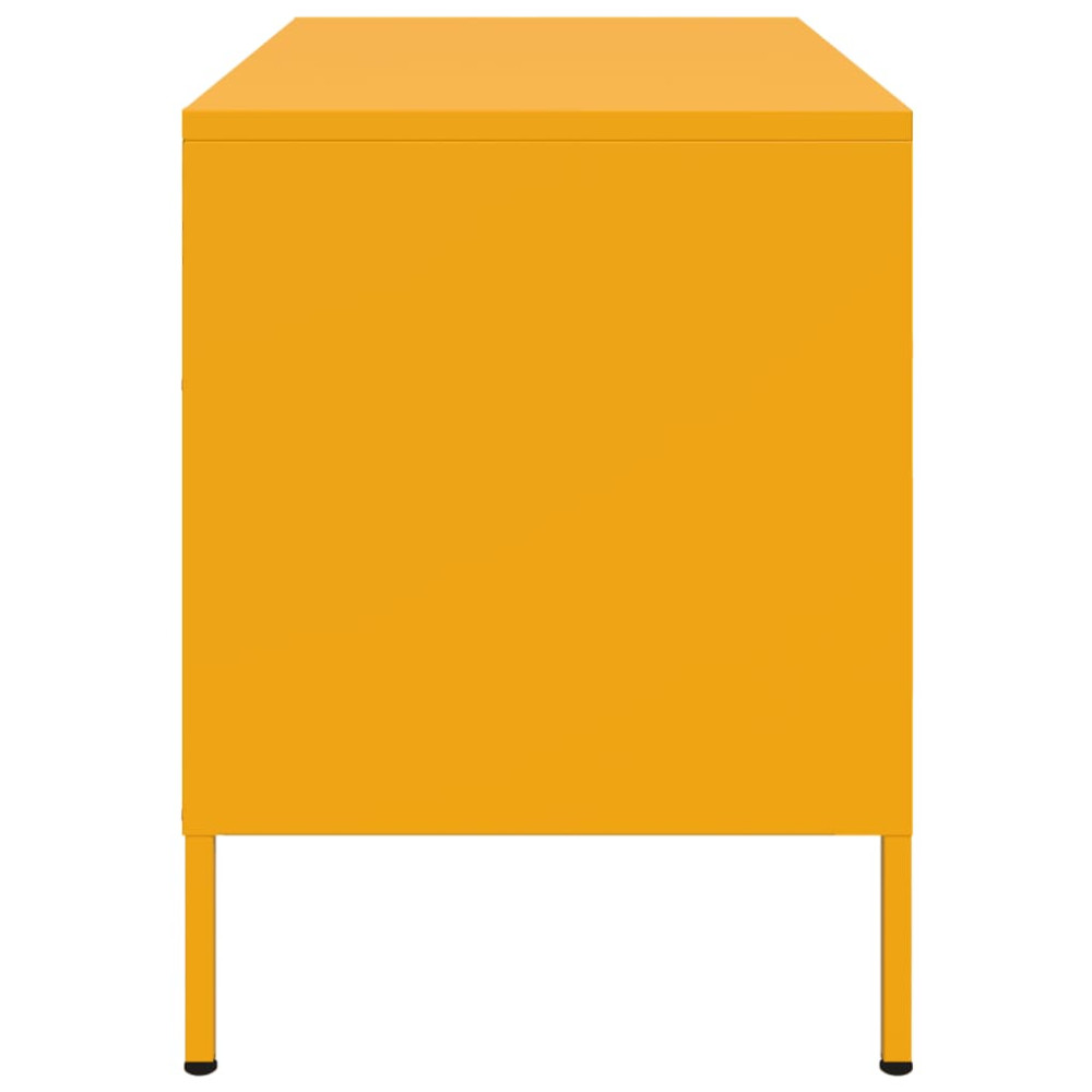 Produktbild för TV-skåp 2 st senapsgul 68x39x50,5 cm stål