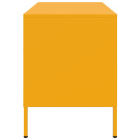 Produktbild för TV-skåp 2 st senapsgul 68x39x50,5 cm stål