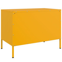 Produktbild för TV-skåp 2 st senapsgul 68x39x50,5 cm stål