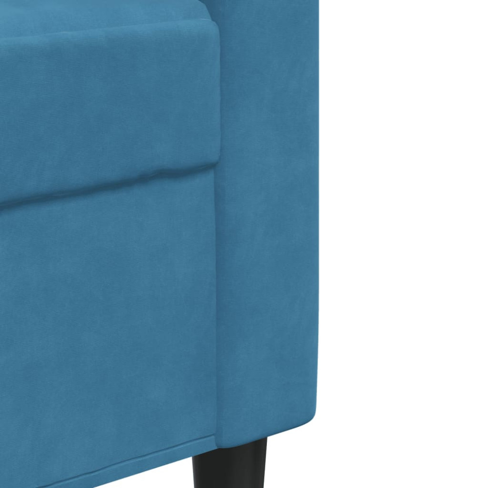 Produktbild för Fåtölj Blå 60 cm sammet