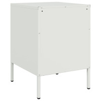 Produktbild för Sängskåp 2 st vit 36x39x50,5 cm stål