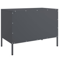 Produktbild för Tv-bänk 2 st antracit 68x39x50,5 cm stål