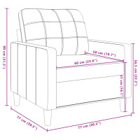 Produktbild för Fåtölj Svart 60 cm sammet