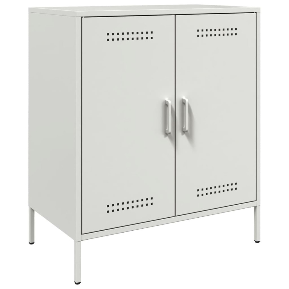 Produktbild för Skänk vit 68x39x79 cm stål
