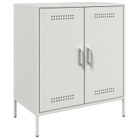 Produktbild för Skänk vit 68x39x79 cm stål