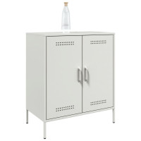 Produktbild för Skänk vit 68x39x79 cm stål