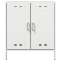 Produktbild för Skänk vit 68x39x79 cm stål