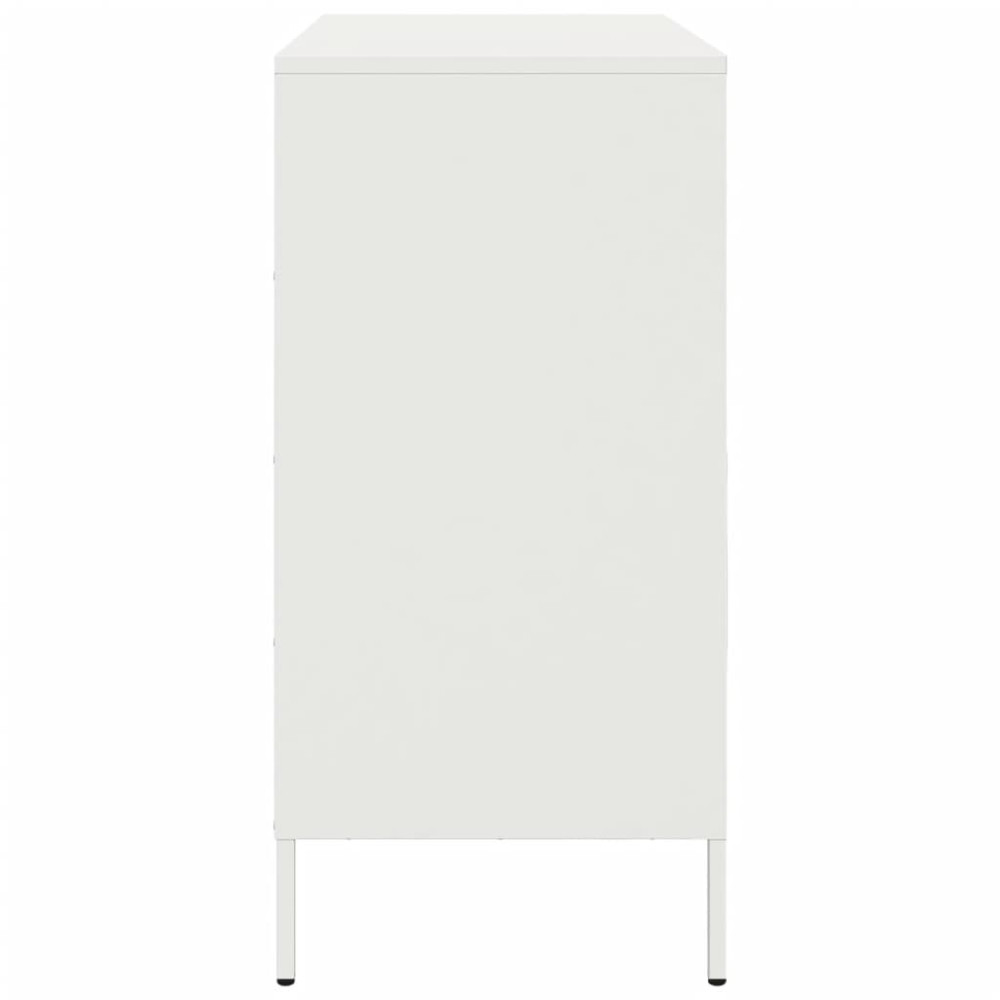 Produktbild för Skänk vit 68x39x79 cm stål