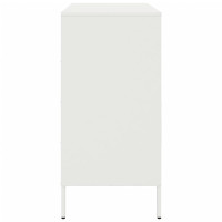 Produktbild för Skänk vit 68x39x79 cm stål