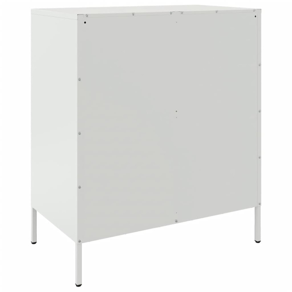 Produktbild för Skänk vit 68x39x79 cm stål