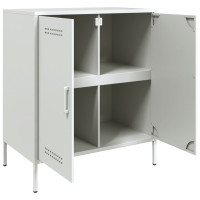 Produktbild för Skänk vit 68x39x79 cm stål