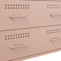 Produktbild för Skänk rosa 68x39x89 cm stål