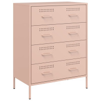 Produktbild för Skänk rosa 68x39x89 cm stål