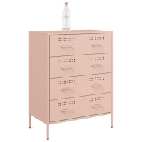 Produktbild för Skänk rosa 68x39x89 cm stål