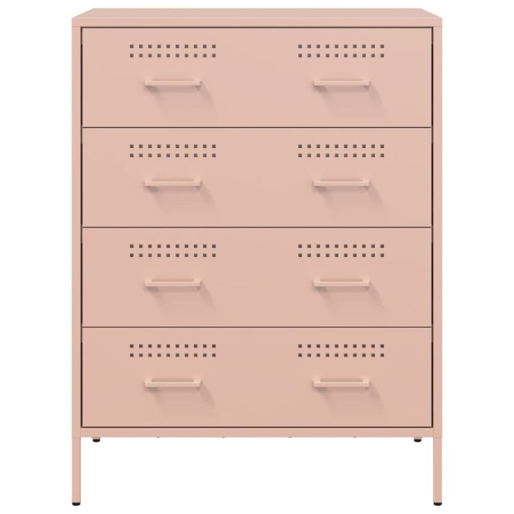 Produktbild för Skänk rosa 68x39x89 cm stål