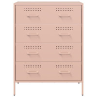 Produktbild för Skänk rosa 68x39x89 cm stål