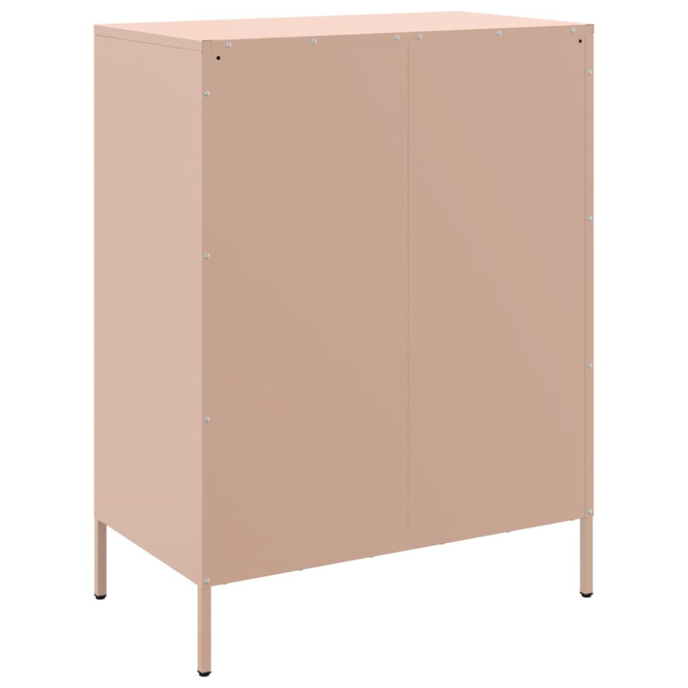 Produktbild för Skänk rosa 68x39x89 cm stål