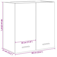 Produktbild för Väggskåp sonoma-ek 60x31x60 cm konstruerat trä