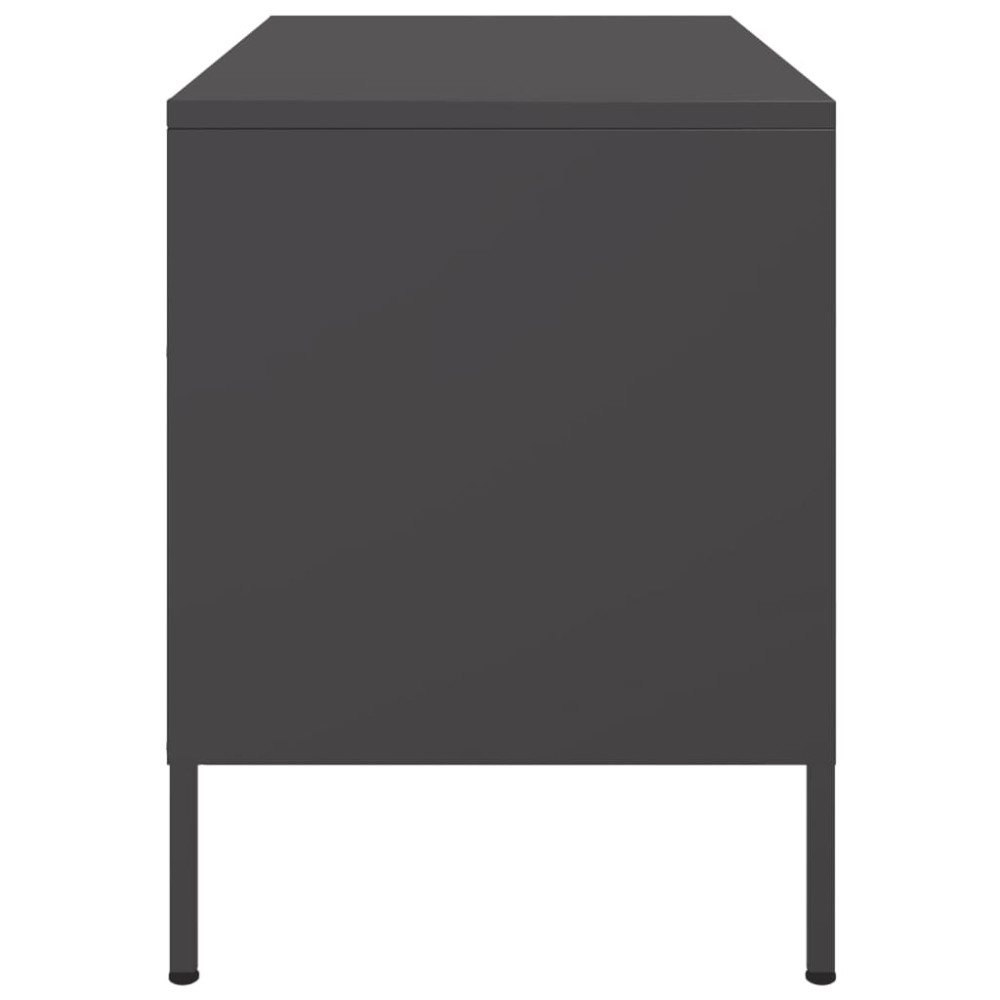 Produktbild för Tv-bänk 2 st svart 68x39x50,5 cm stål