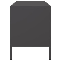 Produktbild för Tv-bänk 2 st svart 68x39x50,5 cm stål