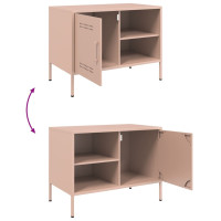 Produktbild för Tv-bänk 2 st rosa 68x39x50,5 cm stål