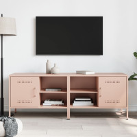 Produktbild för Tv-bänk 2 st rosa 68x39x50,5 cm stål