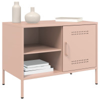 Produktbild för Tv-bänk 2 st rosa 68x39x50,5 cm stål