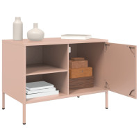 Produktbild för Tv-bänk 2 st rosa 68x39x50,5 cm stål