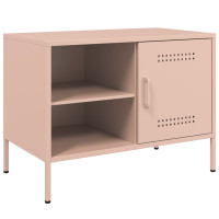 Produktbild för Tv-bänk 2 st rosa 68x39x50,5 cm stål