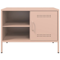 Produktbild för Tv-bänk 2 st rosa 68x39x50,5 cm stål