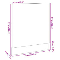 Produktbild för Front för diskmaskin sonoma-ek 60x3x67 cm konstruerat trä