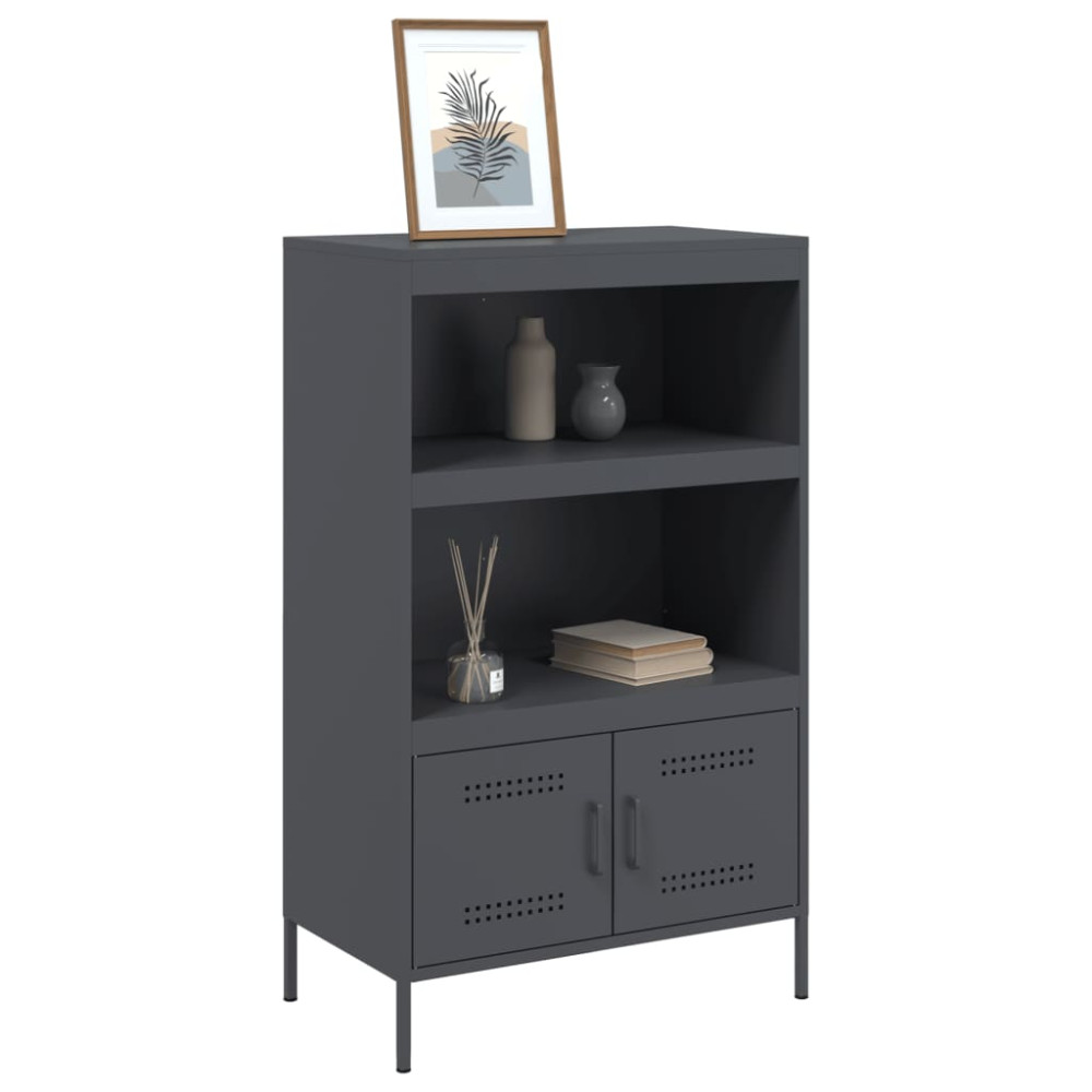 Produktbild för Högskåp antracit 68x39x113 cm stål