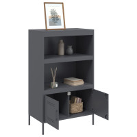 Produktbild för Högskåp antracit 68x39x113 cm stål