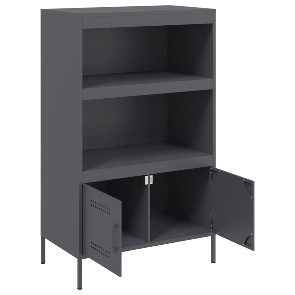 Produktbild för Högskåp antracit 68x39x113 cm stål
