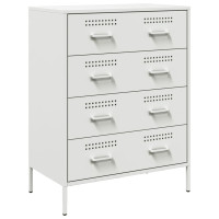 Produktbild för Skänk vit 68x39x89 cm stål
