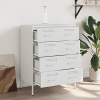 Produktbild för Skänk vit 68x39x89 cm stål