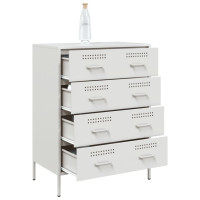 Produktbild för Skänk vit 68x39x89 cm stål