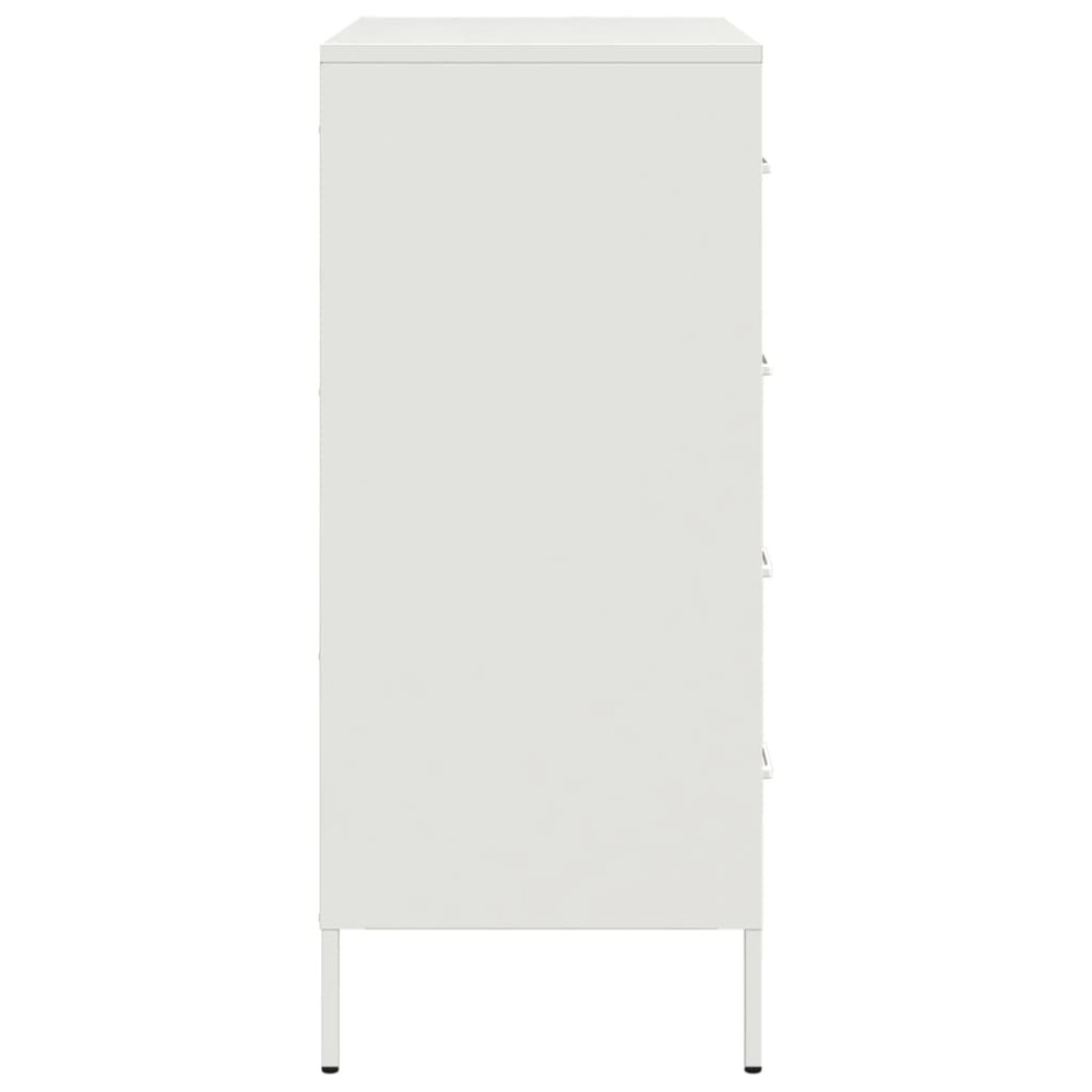 Produktbild för Skänk vit 68x39x89 cm stål