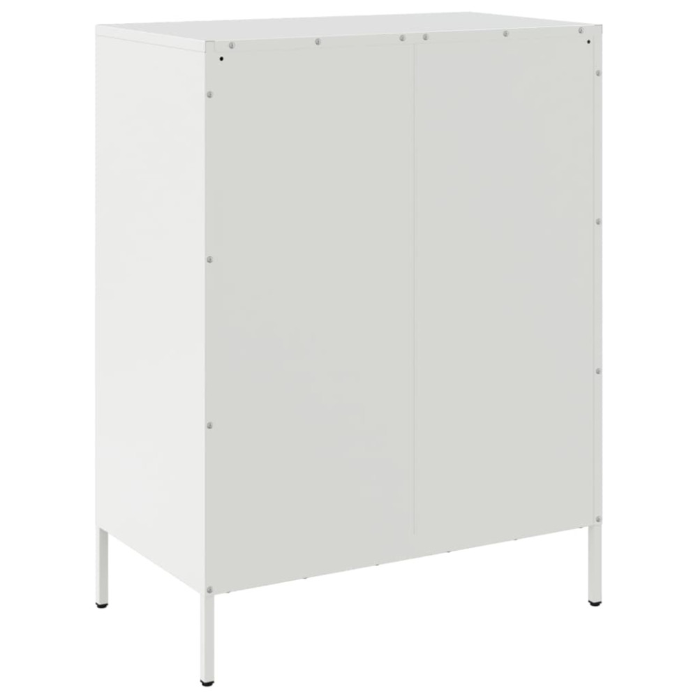 Produktbild för Skänk vit 68x39x89 cm stål