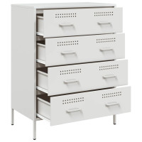 Produktbild för Skänk vit 68x39x89 cm stål
