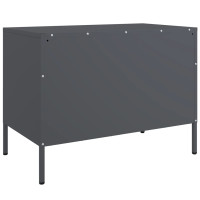 Produktbild för Tv-bänk 2 st antracit 68x39x50,5 cm stål