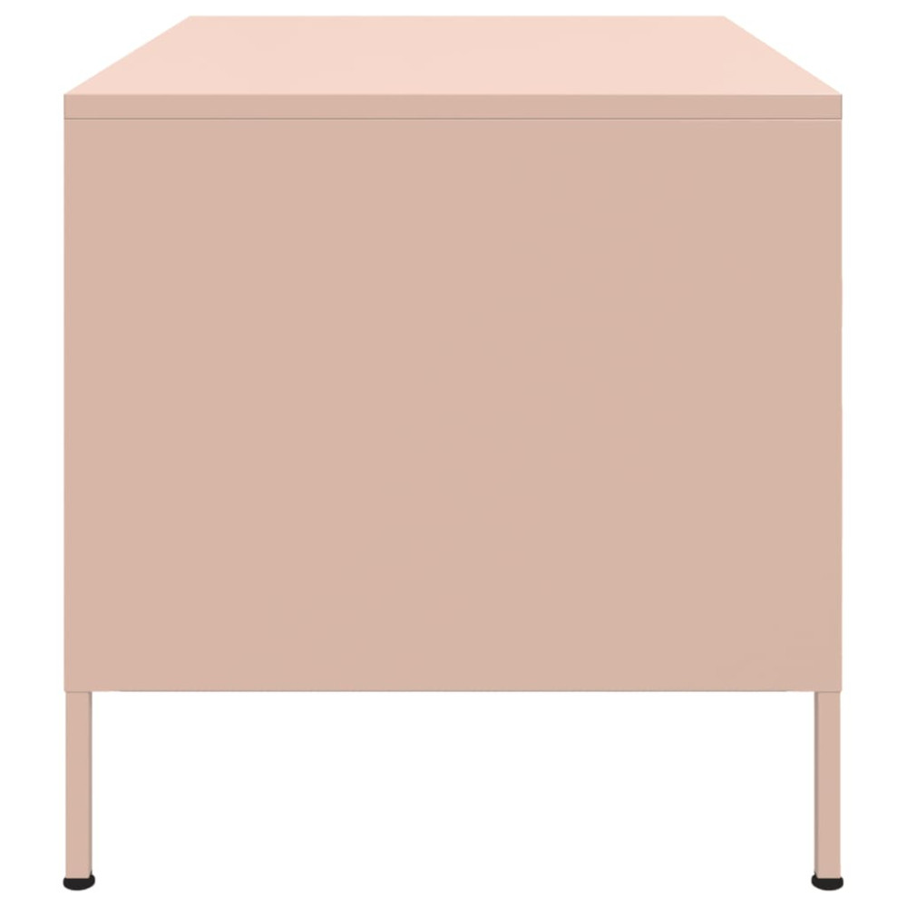 Produktbild för Soffbord rosa 68x50x50,5 cm stål