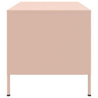 Produktbild för Soffbord rosa 68x50x50,5 cm stål