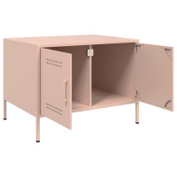 Produktbild för Soffbord rosa 68x50x50,5 cm stål
