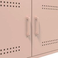 Produktbild för Soffbord rosa 68x50x50,5 cm stål
