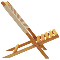 Produktbild för Trädgårdsstolar 2 st beige massivt akaciaträ och polypropen