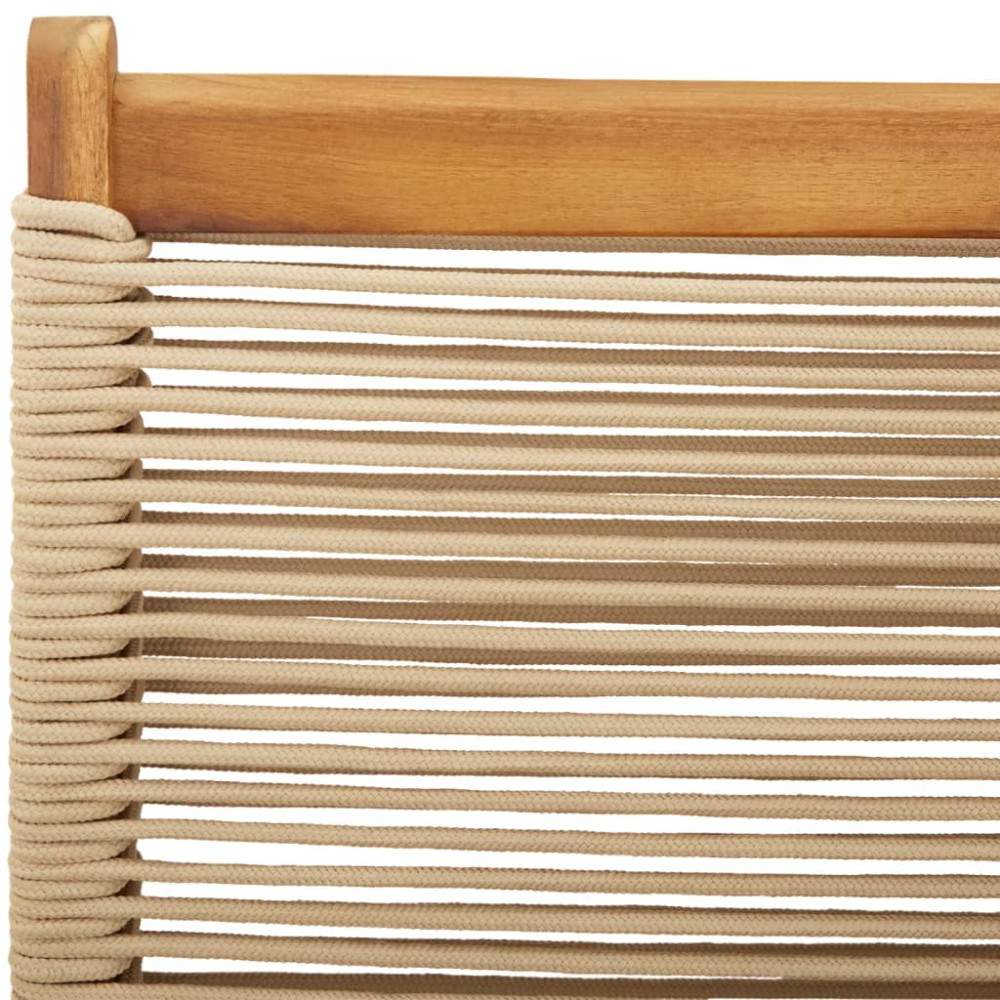 Produktbild för Trädgårdsstolar 2 st beige massivt akaciaträ och polypropen