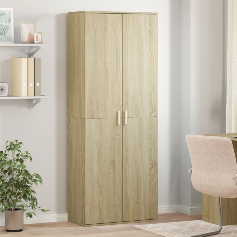 Produktbild för Högskåp sonoma-ek 70x35x180 cm konstruerat trä