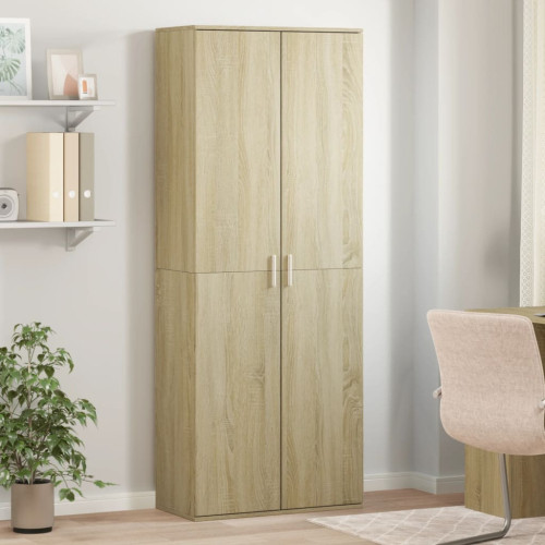 vidaXL Högskåp sonoma-ek 70x35x180 cm konstruerat trä